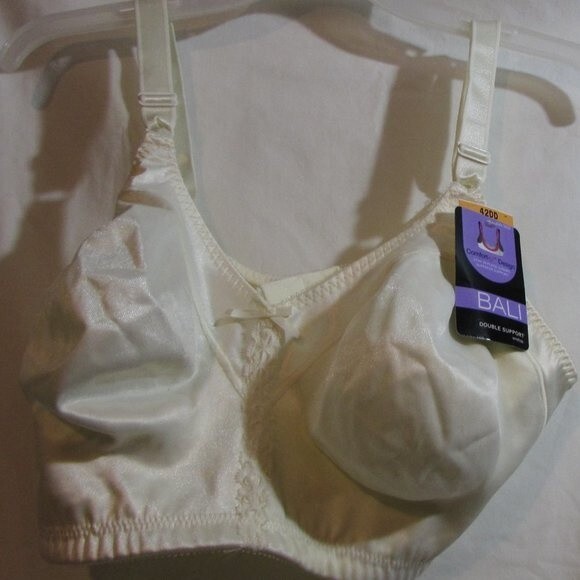 BALI BRA SIZE 42DD COMFORT U DESIGN DOUBLE SUPPORT CREAM NEW - Picture 7 of 12